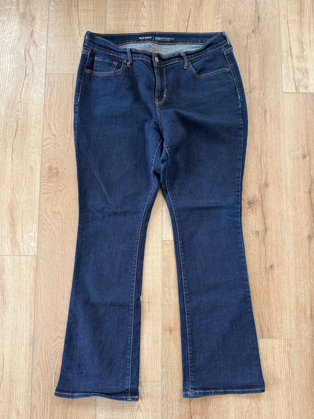 Old Navy Curvy Profile Bootcut Jeans Size 14 Standard Dark Wash Stretch